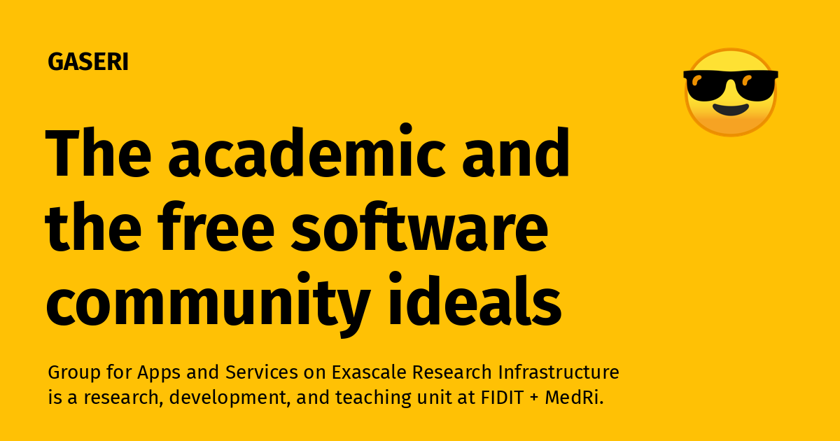 Vedran Miletić: The academic and the free software community ideals